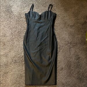 AKIRA Black Midi Dress